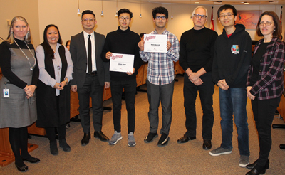 Bur Oak Secondary School Students with Board representatives