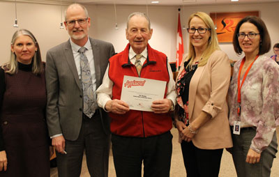 Jim Thomas with Board representatives