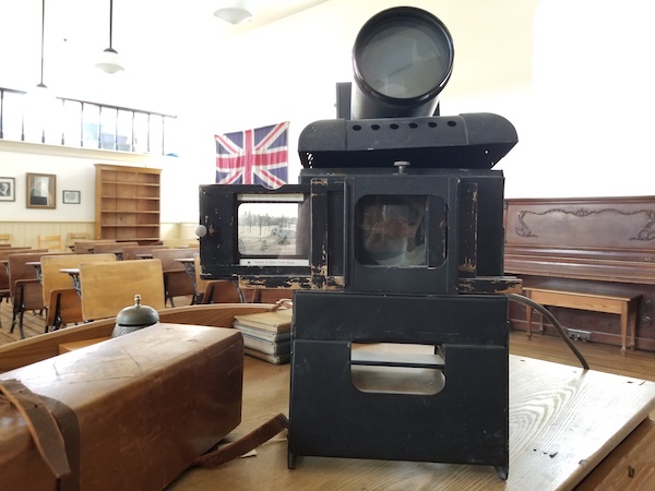 Magic Lantern in Schoolhouse Classroom