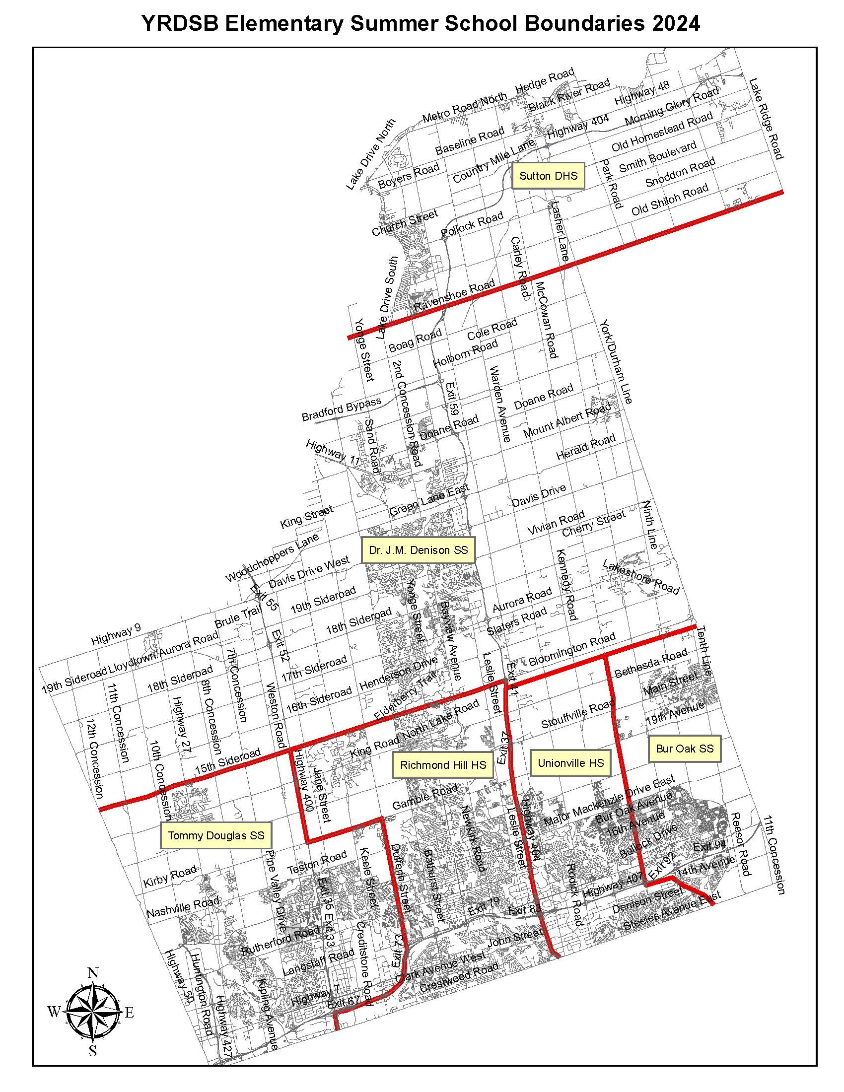 2024 Elementary Summer School Boundaries