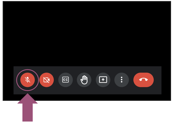 An arrow points to the microphone button.