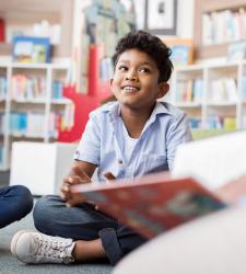 Students listening to book being read